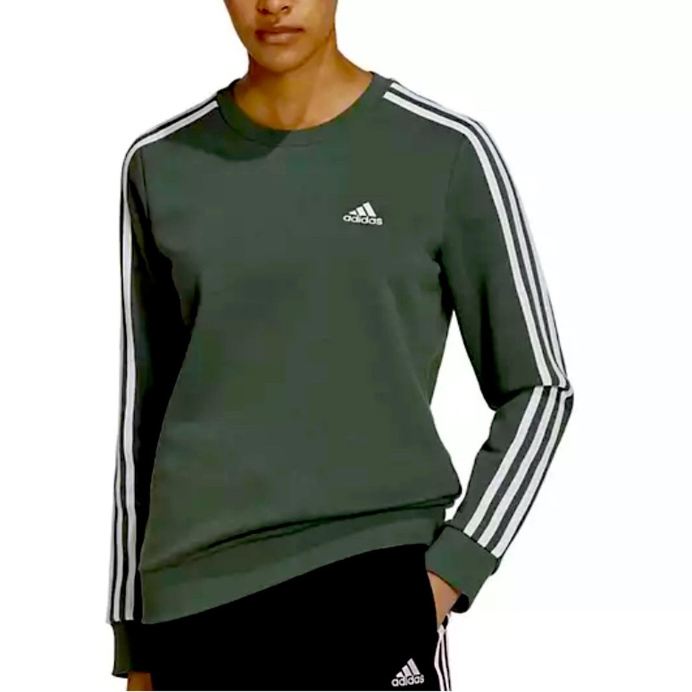 adidas Women's Essentials 3-Stripe Fleece Sweatshirt/ Size XL